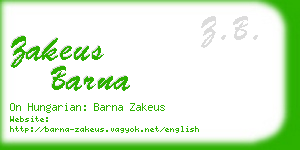 zakeus barna business card